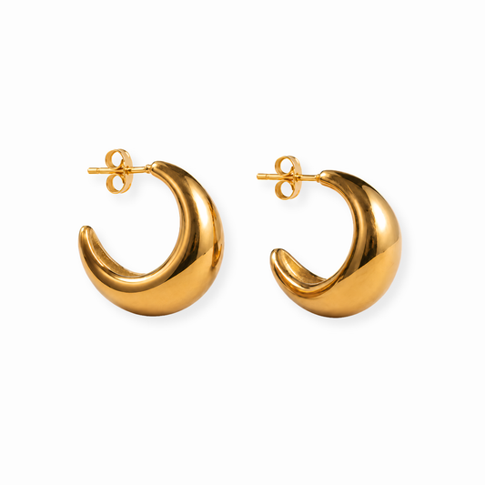 Aretes Laminados en Oro de 18KL