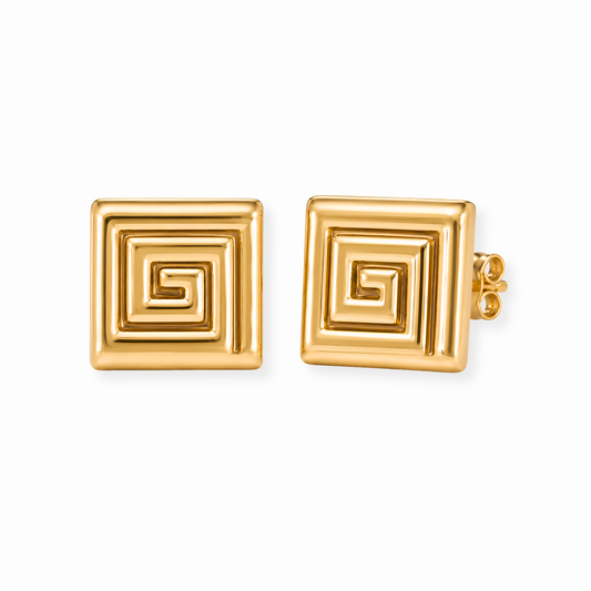 Aretes Laminadas en Oro de 18KL