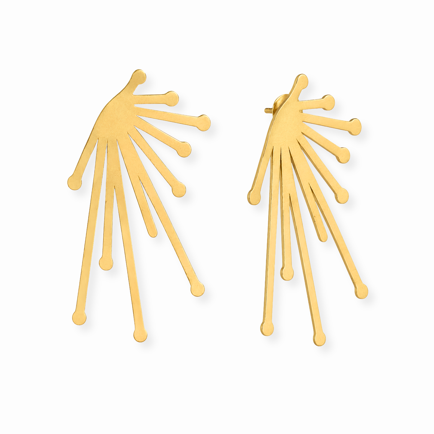 Aretes Laminados en Oro de 18KL