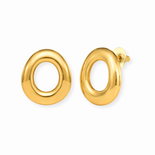 Aretes Laminados en Oro de 18KL