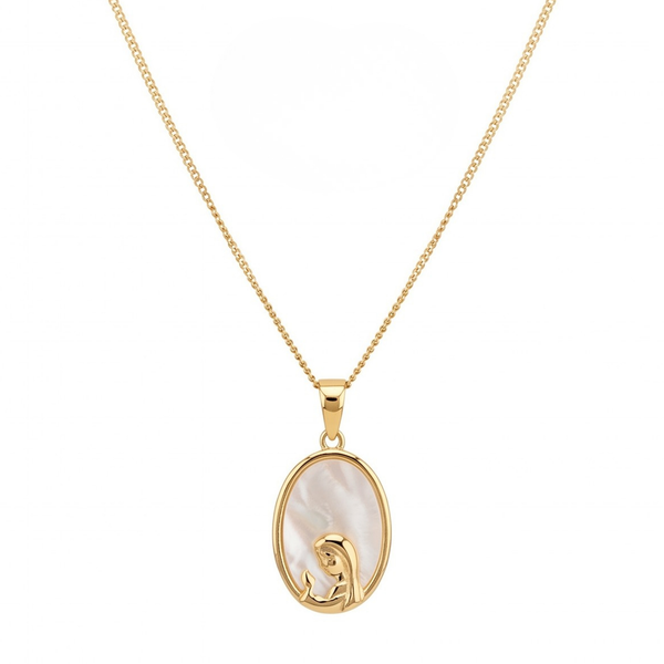 Collar con Medalla de la Virgen Niña "Madonna" Laminado en Oro de 18KL