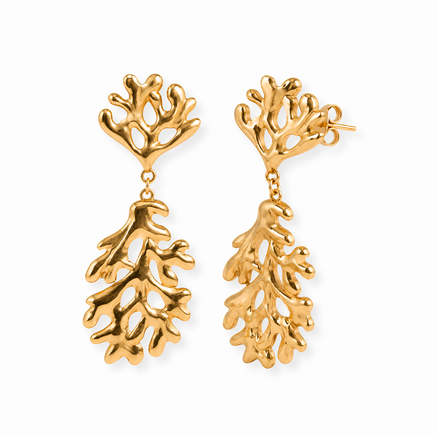 Aretes Laminados en Oro de 18KL