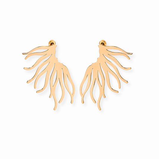 Aretes Laminados en Oro de 18KL