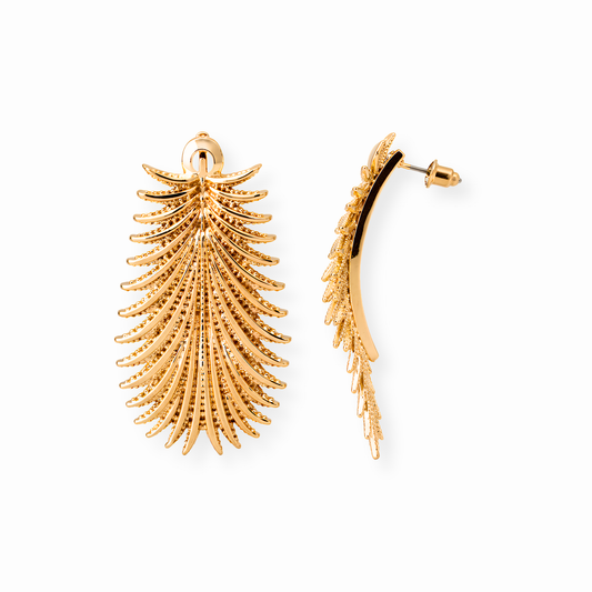 Aretes Laminados en Oro de 18KL
