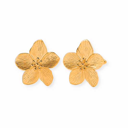 Aretes Laminados en Oro de 18KL