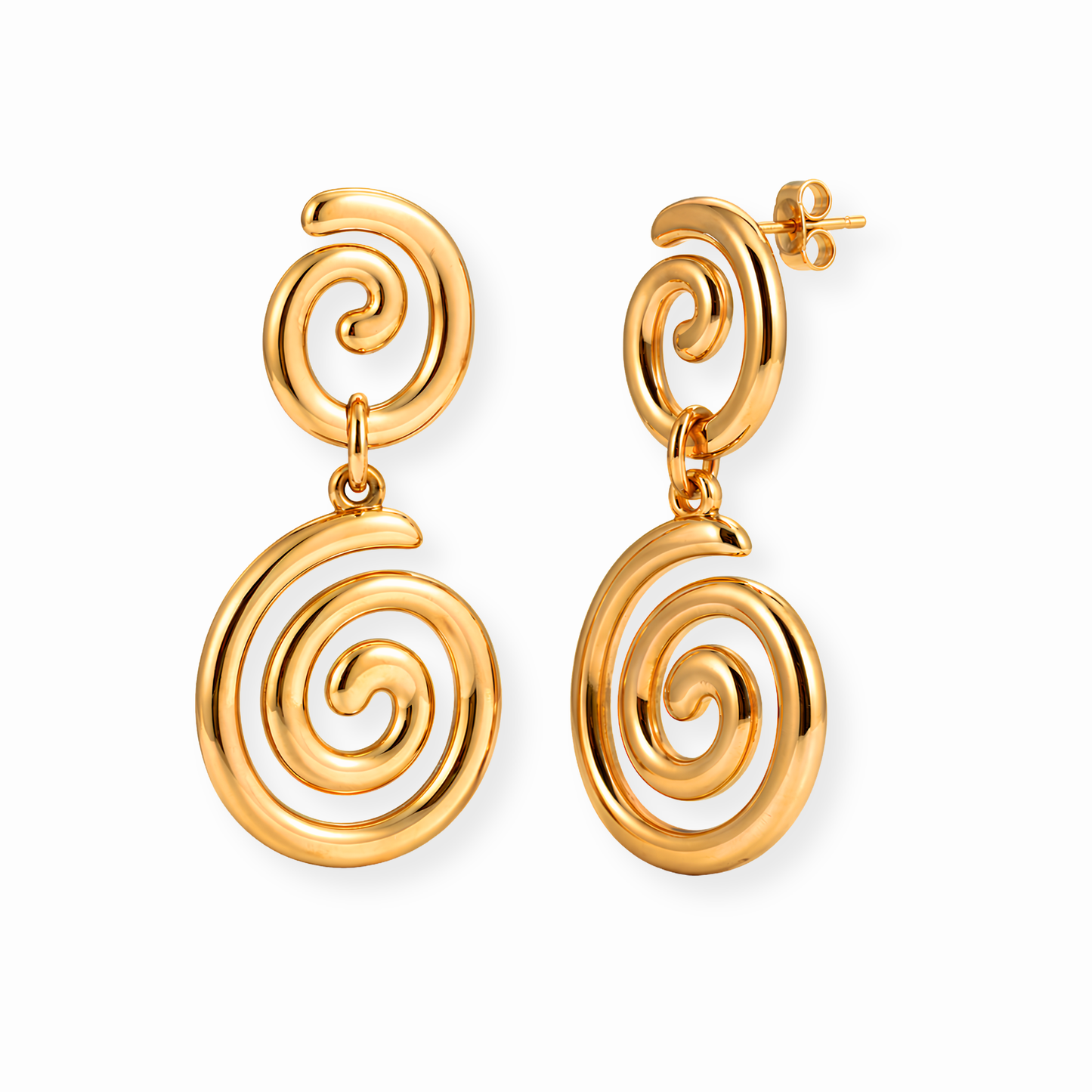 Aretes Laminados en Oro de 18KL