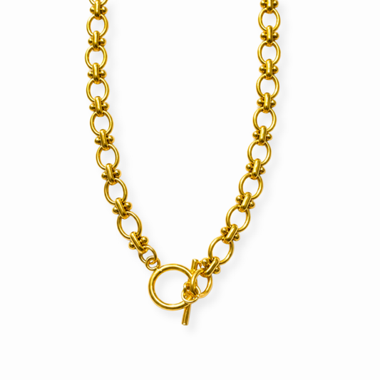 Collar Tipo Gargantilla Laminado en Oro de 18KL