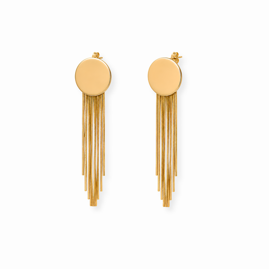 Aretes Laminados en Oro de 18KL