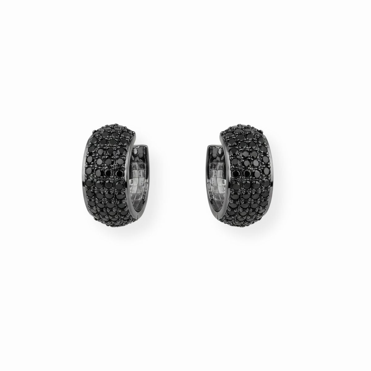 Aretes Laminados en Oro de 18KL con Cristales Austriacos y Recubrimiento de Rodium