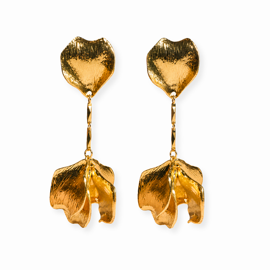 Aretes Laminados en Oro de 18KL