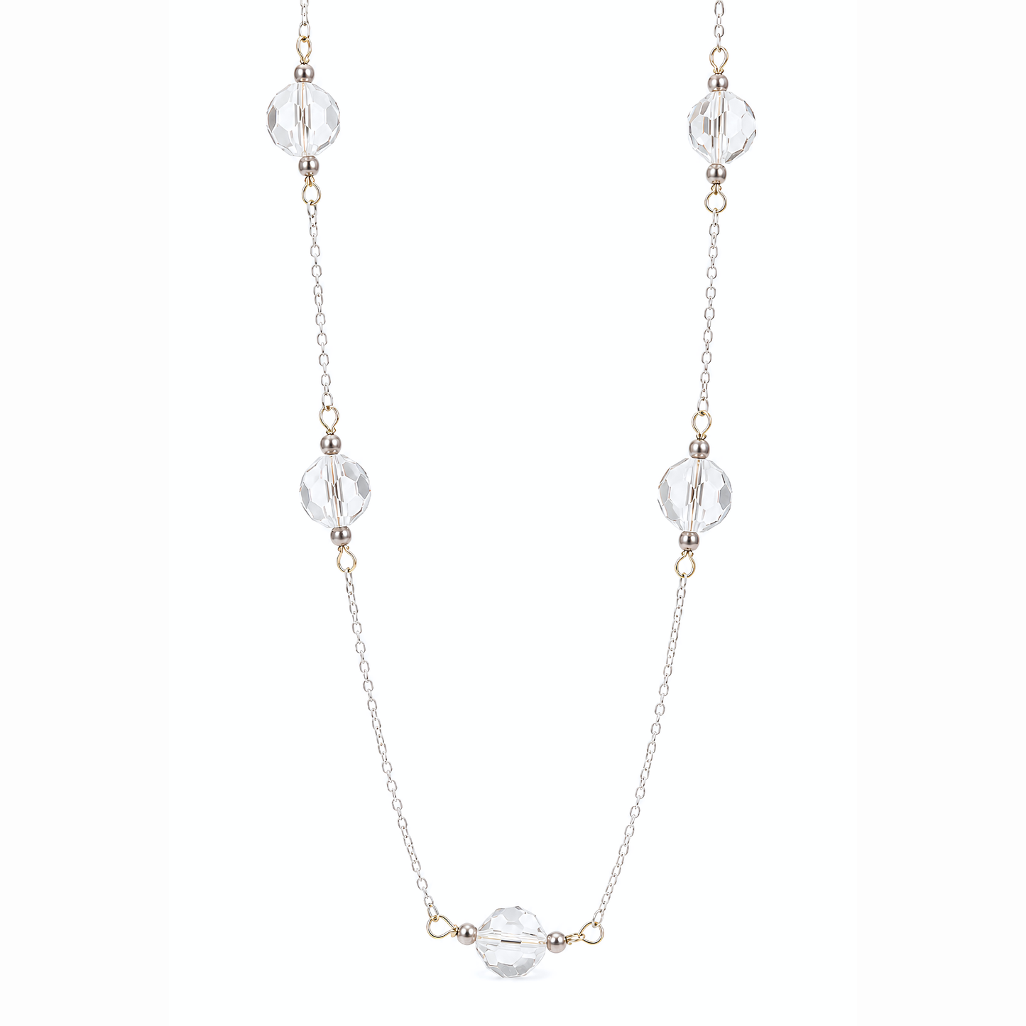 Collar Laminado en Oro de 18KL con Cristales