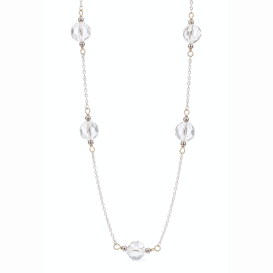Collar Laminado en Oro de 18KL con Cristales