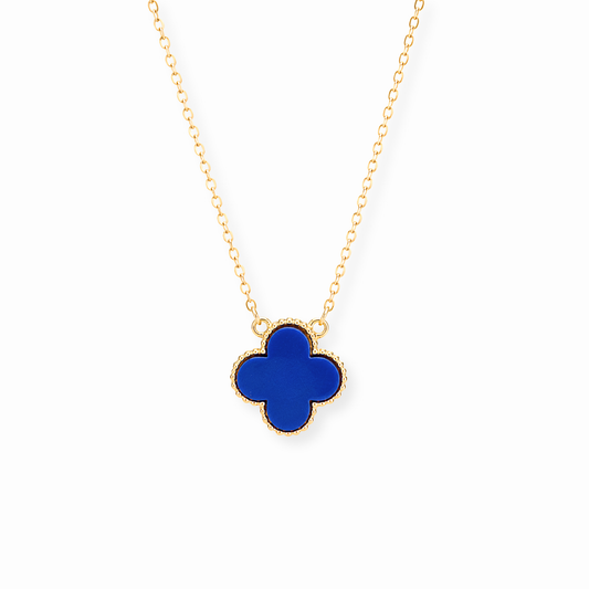 Collar Laminado en Oro de 18KL y Ónix Azul
