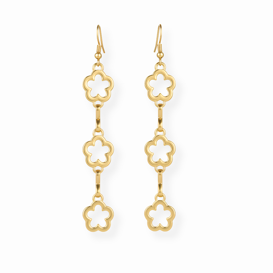 Aretes Laminados en Oro de 18KL