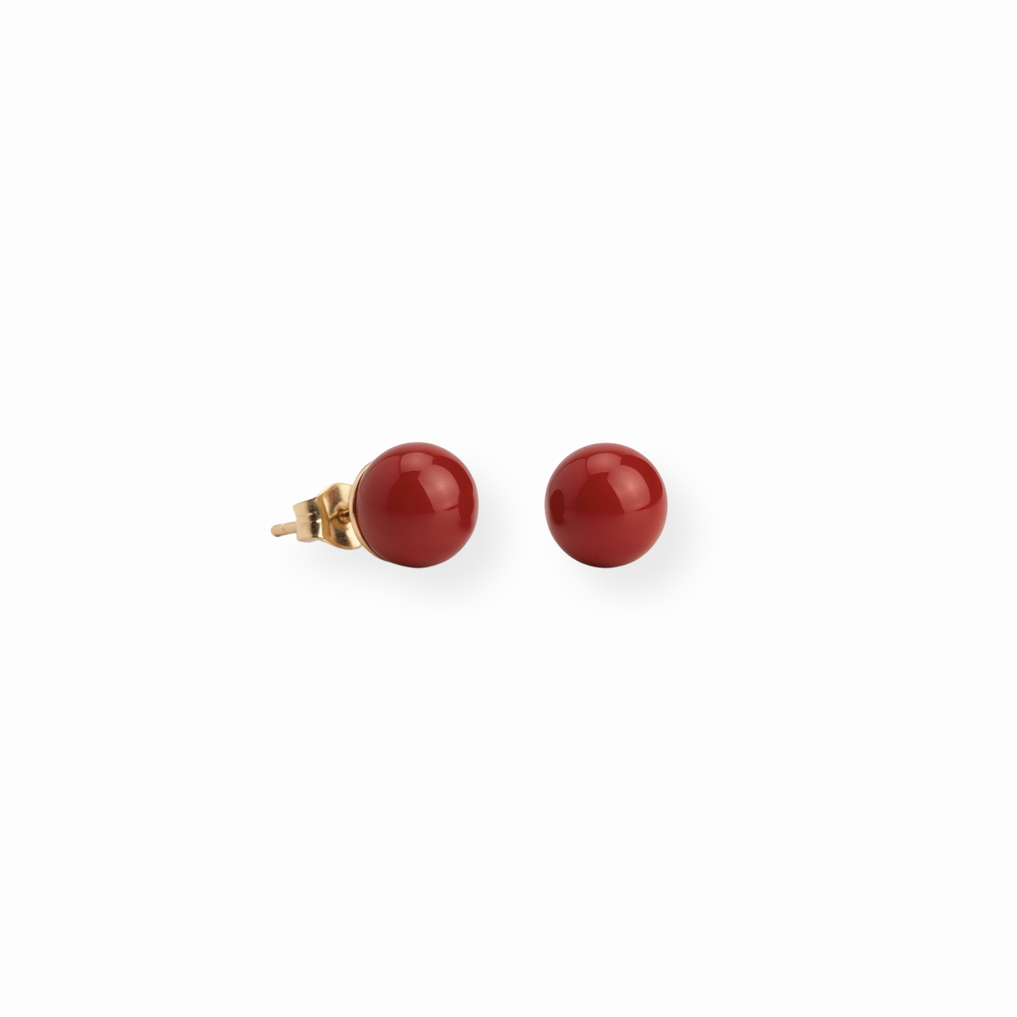 Aretes Laminados en Oro de 18KL con Perlas Españolas Cultivadas con Colorante