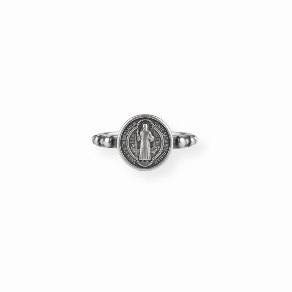 Anillos Rosario de San Benito en Alpaca