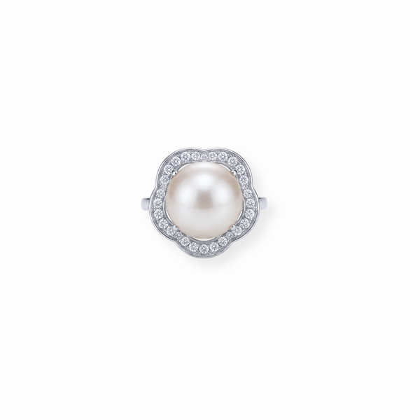 Anillo Laminado en Plata con Perla Cultivada
