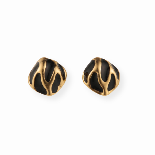 Aretes Laminados en Oro de 18KL Esmaltados