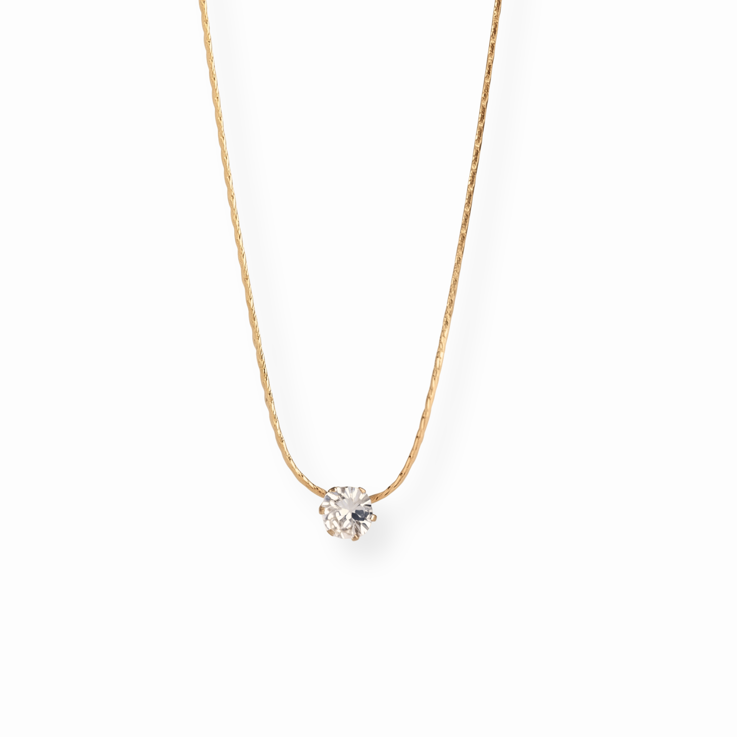 Collar Enchapado en Oro de 18KL con Cristal