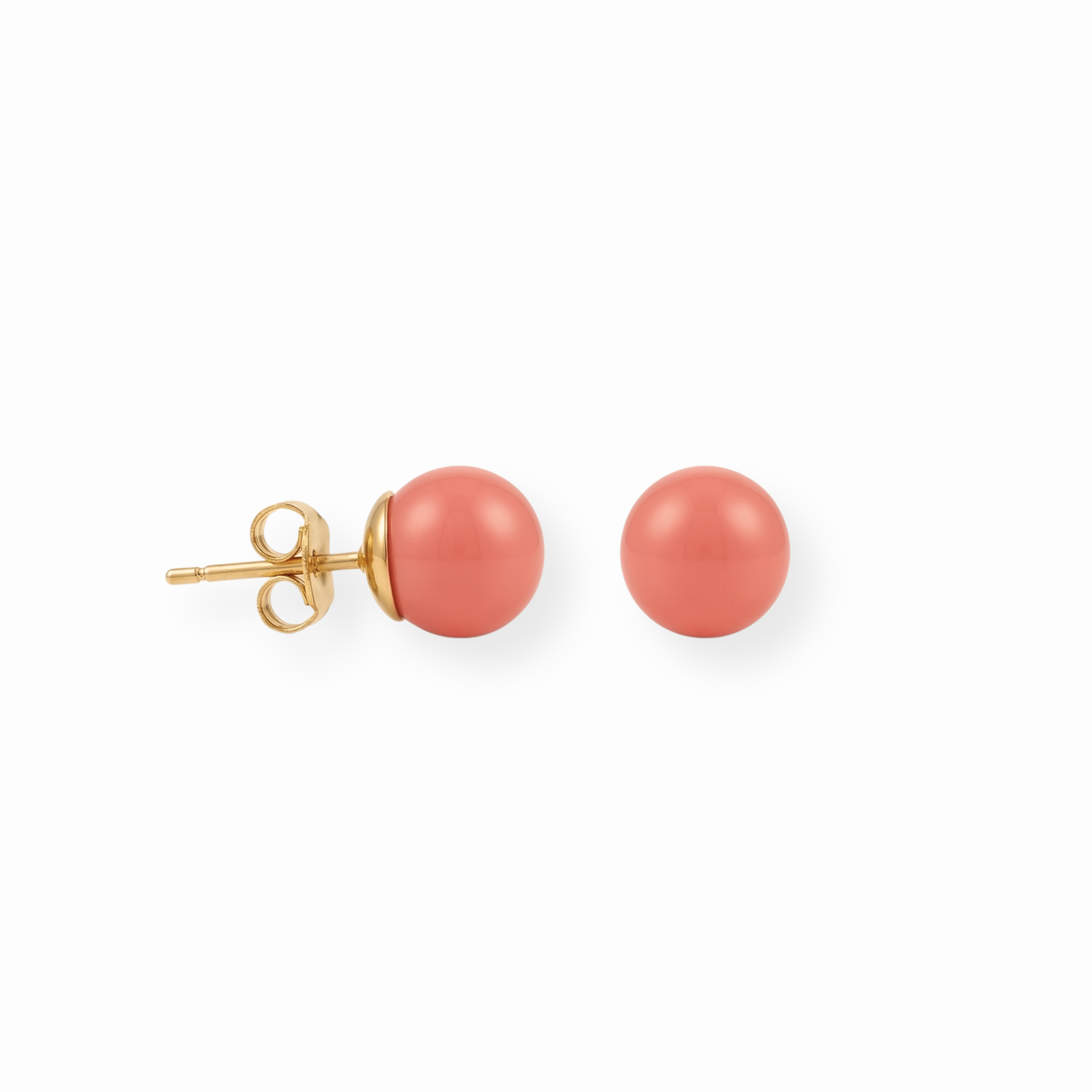 Aretes Laminados en Oro de 18KL con Perlas Españolas Cultivadas con Colorante