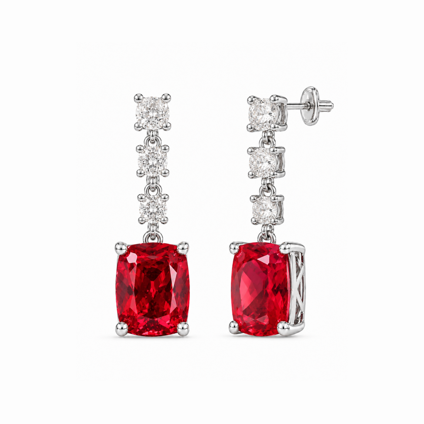 Aretes en oro 18KL con cristales