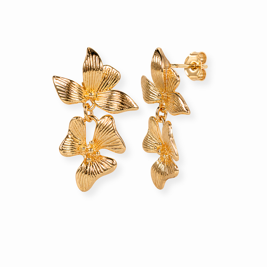 Aretes Laminados en Oro de 18KL