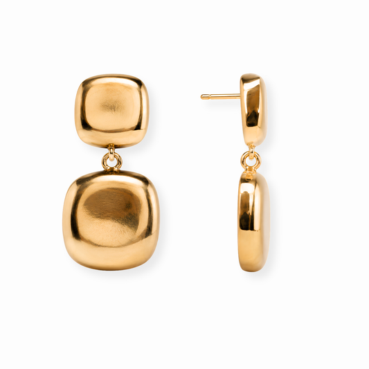 Aretes Laminados en Oro de 18KL