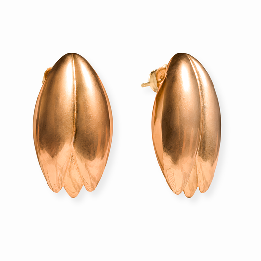 Aretes Laminados en Oro de 18KL