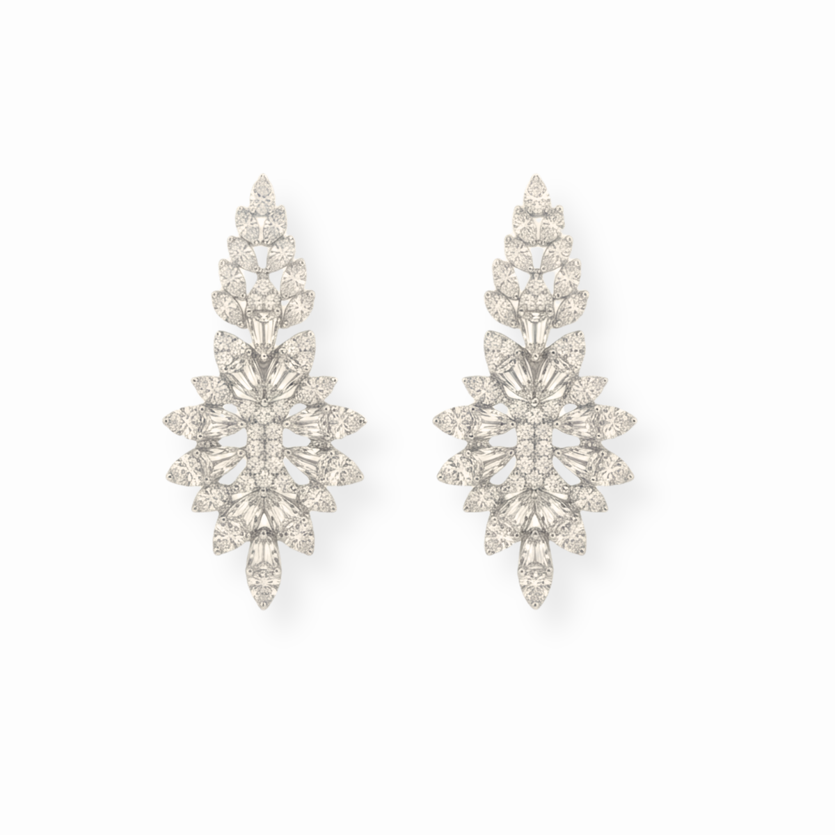 Aretes Laminados en Oro de 18KL con Cristales Austriacos