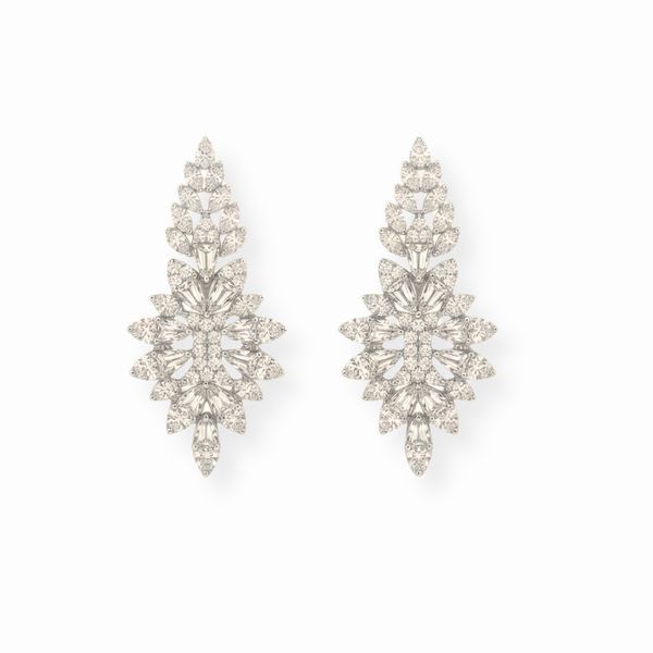 Aretes Laminados en Oro de 18KL con Cristales Austriacos