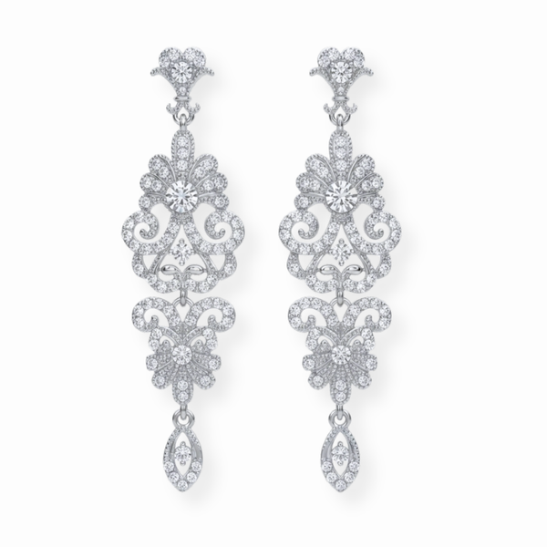 Aretes Enchapados en Oro de 18KL con Broche de Clip y Cristales