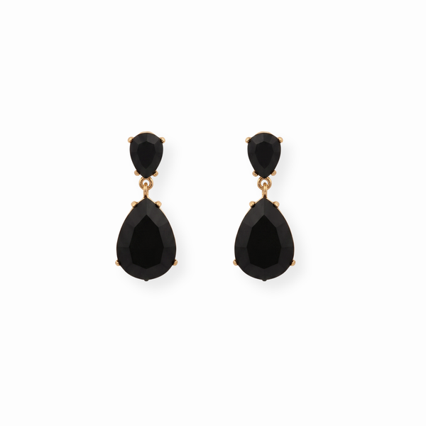 Aretes Enchapados en Oro de 18KL con Cristal