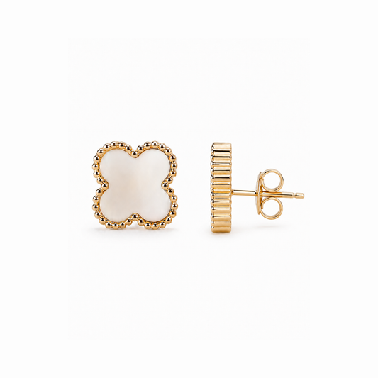 Aretes de madre perla en oro 18KL