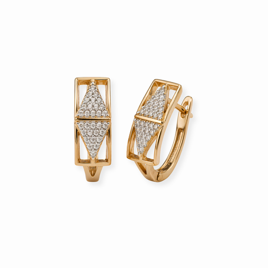 Argollas en oro 18KL con Swarovski