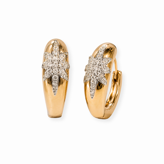Argollas en oro 18KL con Swarovski