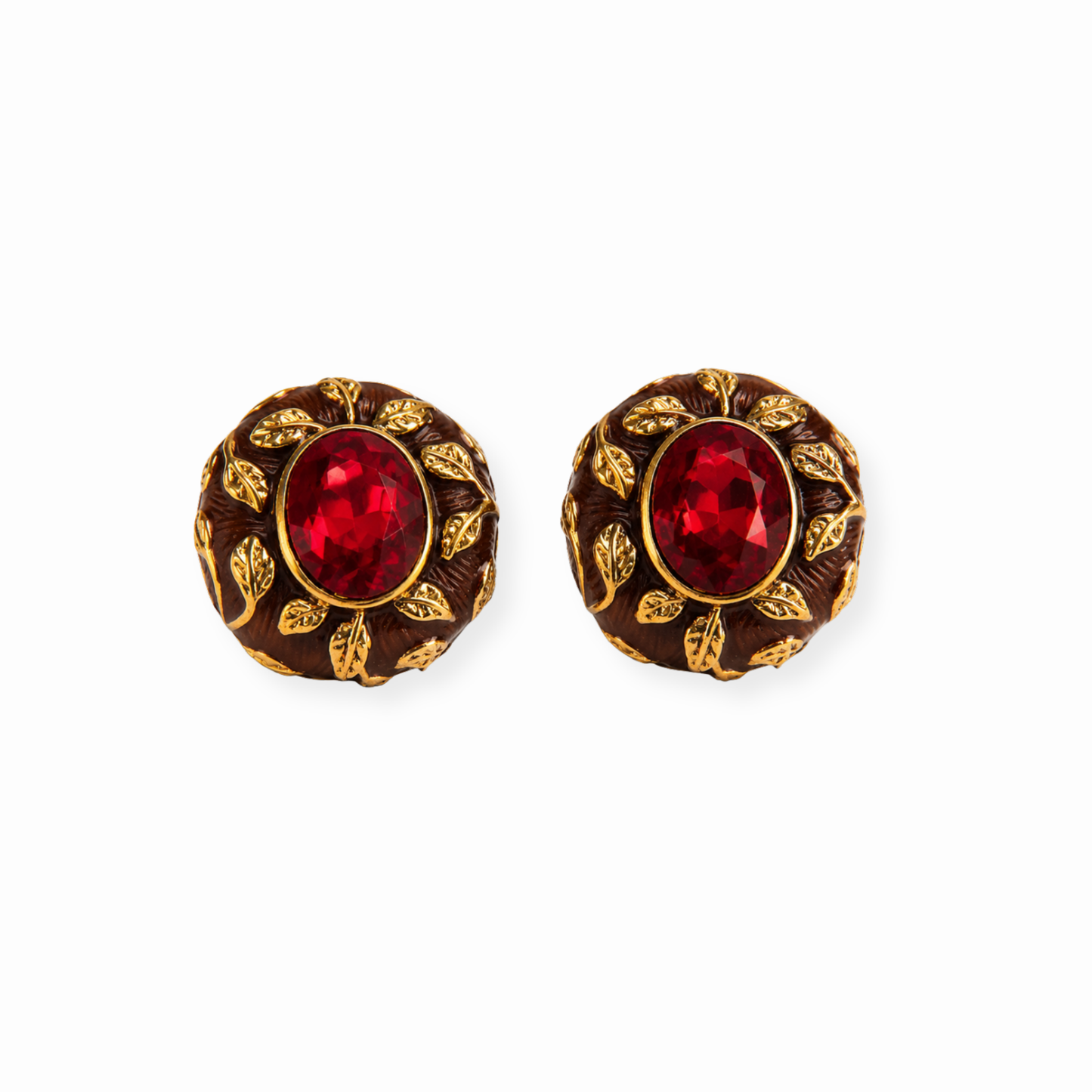 Aretes con piedra semipreciosa en oro 21KL