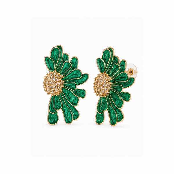 Aretes Laminados en Oro 18KL y Esmaltados