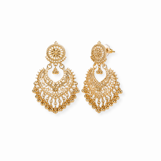 Aretes enchapados en oro 18KL