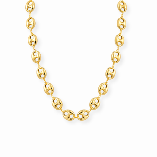 Collar en oro 18KL en diseño de concha