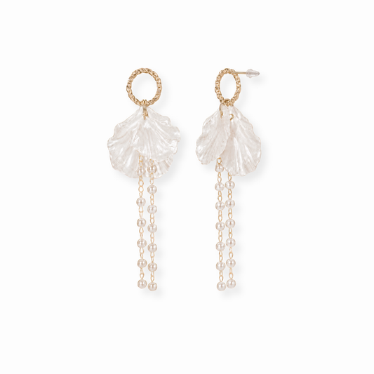 Aretes Laminados en Oro 18KL con Resina