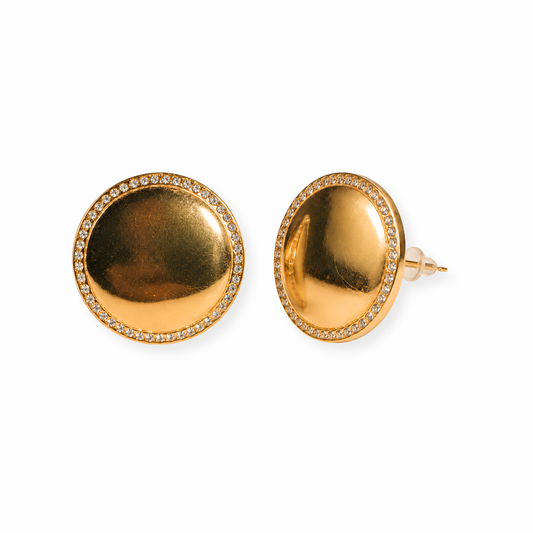 Aretes Laminados en Oro de 18KL